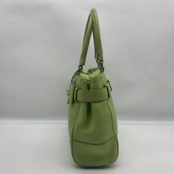 Coach Vintage Light Green Leather Hampton Satchel Bag F-10688 - Picture 3 of 12